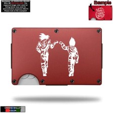 Goku Vegeta Laser Engraved Onto An Aluminum Wallet
