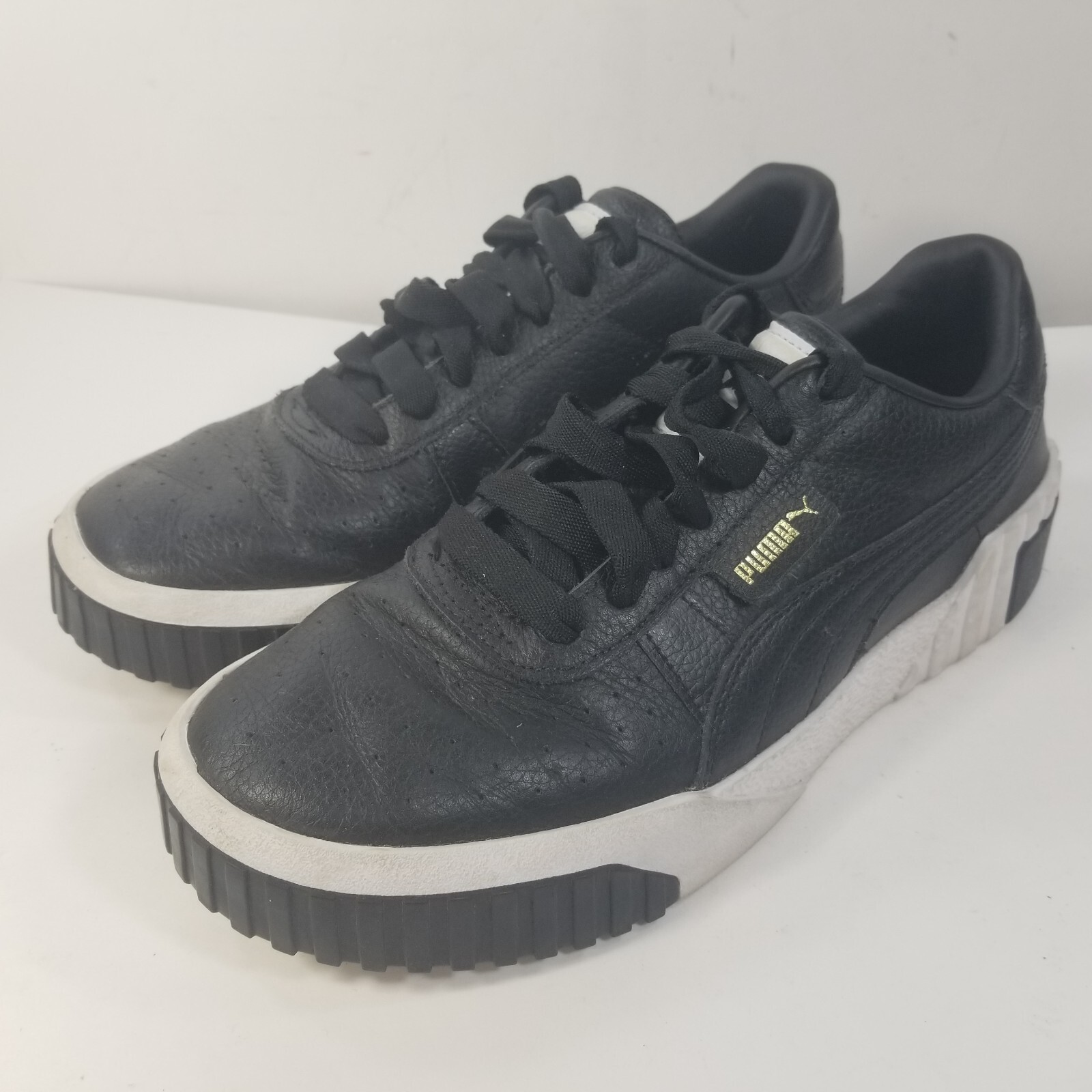 SAOLA Puma Cali Sneakers Skate Suola Impilata 369155 03 Nero Bianco Donna Taglia 8