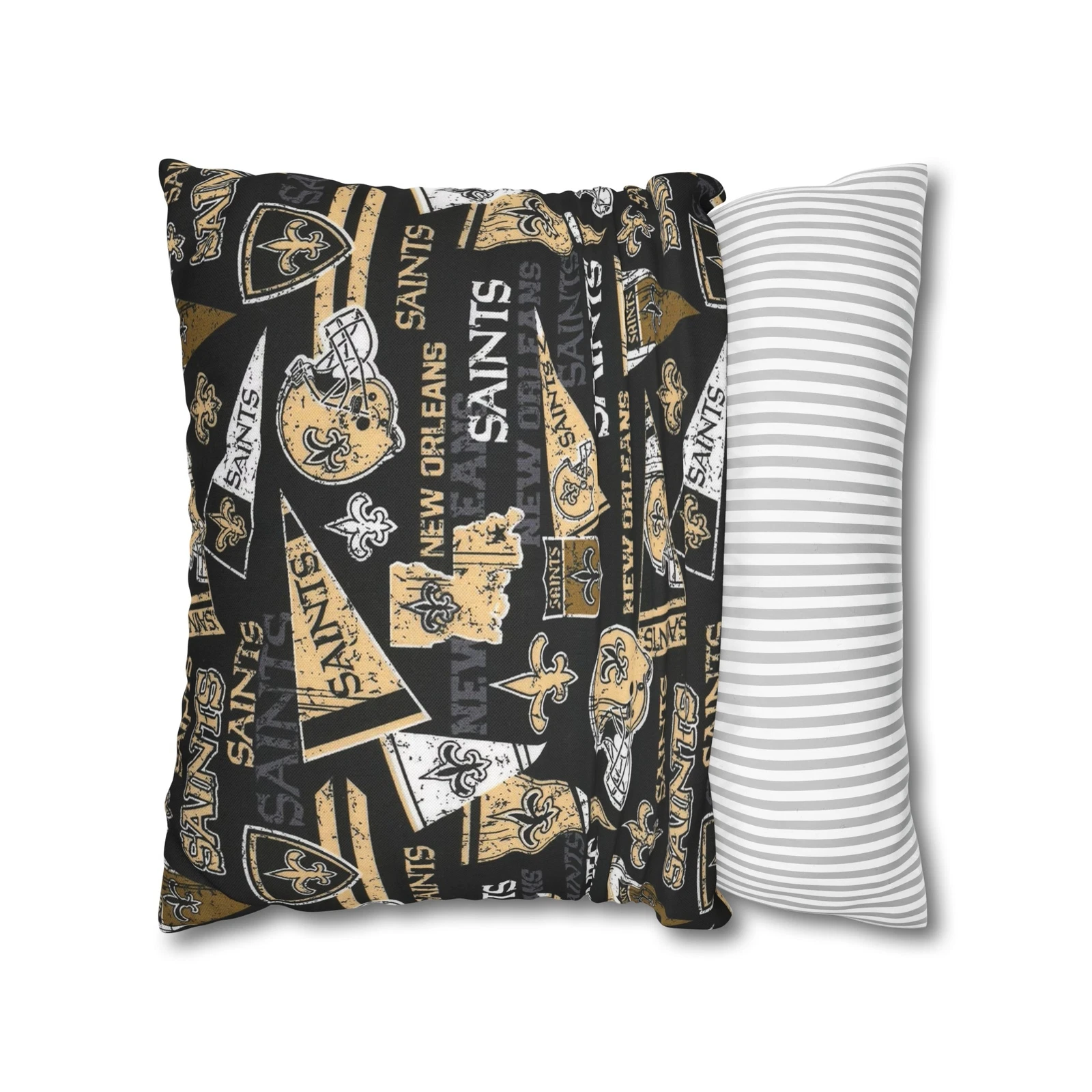 New Orleans Saints Spun Square Throw Pillowcase