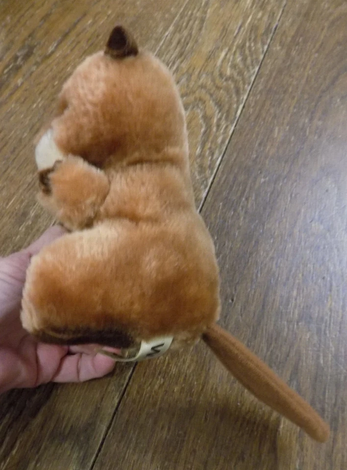 De Colección Russ Berrie Peluche Castor Leñoso Juguete Cáscara de Tuerca/Recortes Relleno ADORABLE 6" T Foto 2 de 4