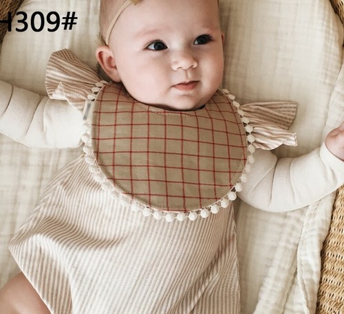 Double Sided Baby Boy Girl Cotton Bibs Waterproof Towel Feeding Burp Apron - 第 9/10 張圖片