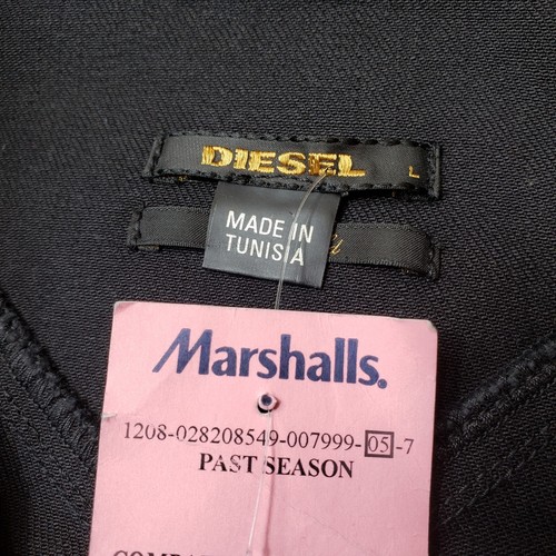 New With Tags Diesel Jacket Men's Size Large Bomber Black Moto Full Zip Punk Alt - Picture 6 of 14