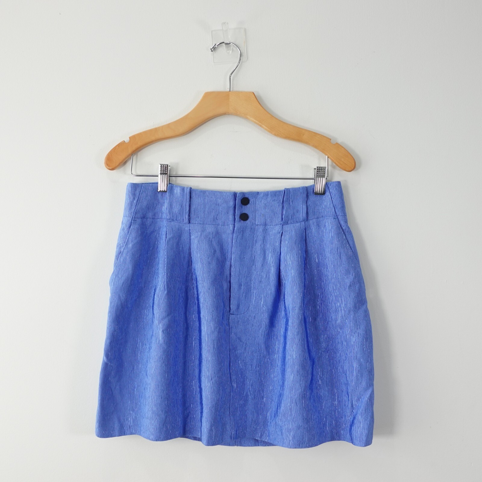MAISON SCOTCH Blue Mini Skirt Preppy Casual Academia Style Party Wear-image