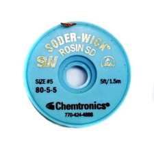 2 Roll 80-5-5 W 3.7mm Chemtronics Desoldering Wick Soder-Wick Chemtronics USA