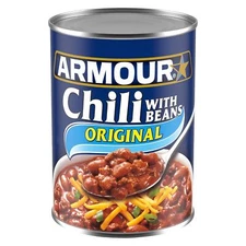 Armour Star Chili with Beans Canned Food, 14 oz Can