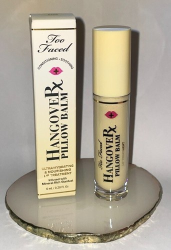 TOO FACED Hangover Pillow Balm Ultra-Hydrating Lip Treatment, Banana kiss, NIB - Picture 2 of 2