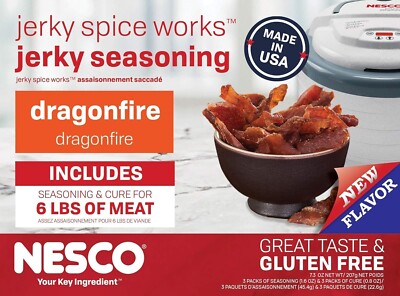 Nesco Bjdf-6, Dragonfire Jerky Seasoning, 3 Count (Pack of 6)