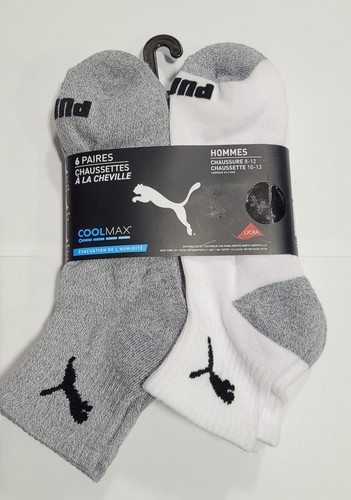 PUMA SOCKS MEN'S - QUARTER CREW - SIZE 10-13 - PACK 6 - Picture 25 of 56