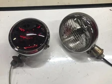 PARTS LOT #65 Vintage GUIDE H Red & KC Light WORK! Old Car Harley Spot REVERSE