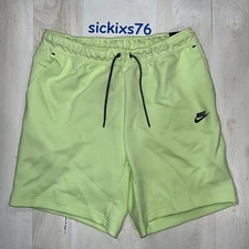 Nike Sportswear Tech Fleece Men's Shorts 'Light Liquid Lime' Sz XL [CU4503 383]