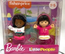 NIB Fisher Price Little People 2 Pack Barbie Sleepover Figure Toy Set