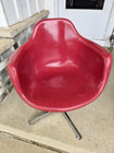 Vtg MCM Mid Century Krueger Eames Fiberglass Chairs SWIVEL chrome base adjustabl