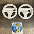 SpongeBob's Boating Bash Nintendo Wii 2010 Disc Only w/2 Wii Wheels RVL-024