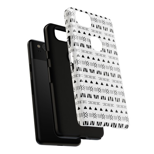Black and White Southwestern Aztec Pattern Google Pixel Tough Cases - 第 119/131 張圖片