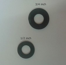 packs of 4 and packs of 10 rubber washers 1/2 inch or 3/4 inch available