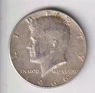 1966-P KENNEDY HALF DOLLAR .50¢ PHILADELPHIA MINT 40% SILVER COIN UNITED STATES
