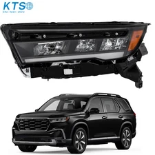 Left Side For Honda Pilot 2023-2025 Full LED Headlight Black Headlamp Assembly