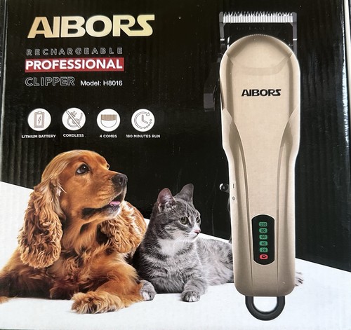 AIBORS Professional Dog Clippers H8016 - Rechargeable & Cordless - Used Once!