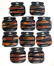 Vintage KARINA French Barrette Hair Clip Brown Multicolor 10 Sets of 2