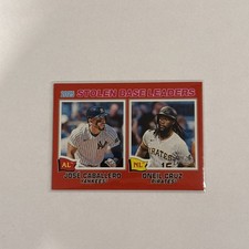 2026 Topps Heritage 2025 Stolen Base Leaders CABALLERO/CRUZ Red Bordered #4