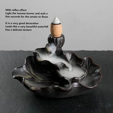 Backflow Incense Holder Pressure Relief Beautiful Waterfall Incense Burner
