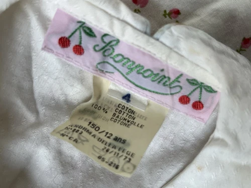 Bonpoint Baby White Cotton Dress 12 Mo Special Occasion Party - Picture 5 of 15