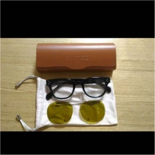 OLIVER PEOPLES Afton Black Clip-On Sunglasses 47 22-145 with Case Used