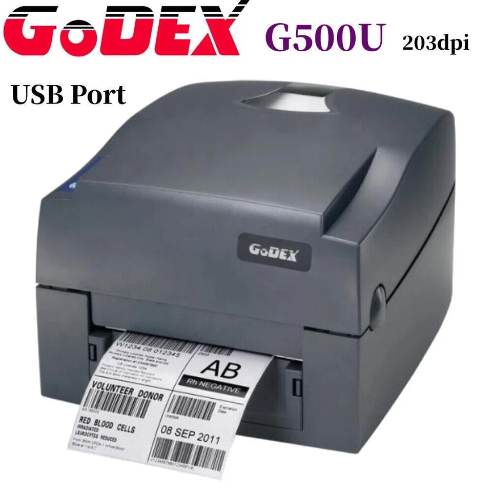Godex G500u 203dpi Barcode Drucker W / 203dpi direkter Wärmeübertragung 4 Zoll