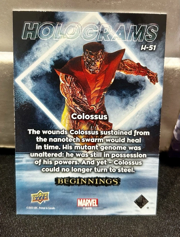 2023 Upper Deck Marvel Beginnings Holograms COLOSSUS #H-51 - Image 2 of 2