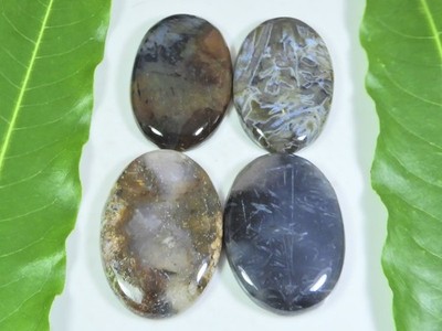 186Cts. Natürlicher Türkischer Stabachat Oval Cabochon Lose Gemtone 4 Stück Lot