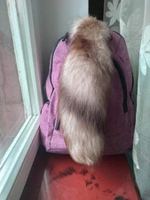 Fur keychain Keychain of real fox tail Decoration for backpackDecoration for bag