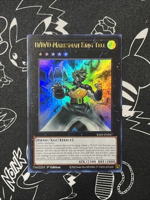D/D/D Marksman King Tell - Ultra Rare - RA05-EN047 Rarity Collection 5 Yugioh