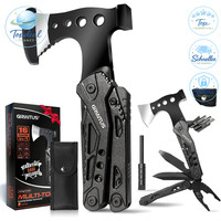 Multitool 16IN1 Camping ZubehöR Mit Axt Hammer Zange SäGe FüR MäNner Geschenk