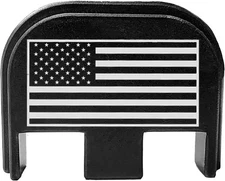 GLOCK REAR SLIDE BACK COVER PLATE Models 19 17-45 Gen 1-5 Bastion Logo USA Flag