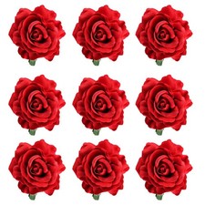 9 Pack Big Rose Flower Hair Clips Brooch Pins Accessories for Women Girl Brid...