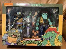NECA Teenage Mutant Ninja Turtles TMNT Slash and Leatherhead 7 Figure Cartoon