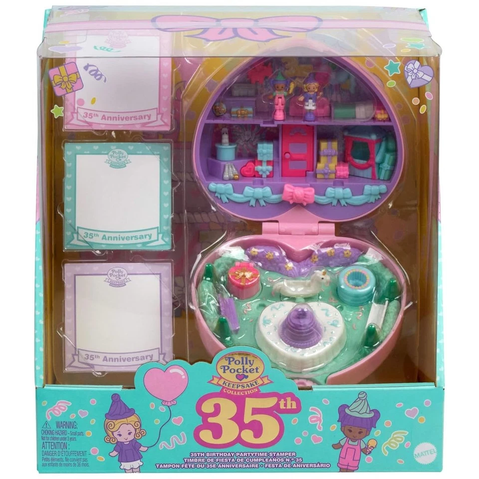 MattelHWP20-Polly Pocket-35 Jahre Jubiläum–PartytimeStamperCompactRemake(1992) - Bild 2 von 2