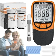 5-in-1 Blood Lipid Analyzer -Home Test Kit for Cholesterol&Triglycerides Monitor