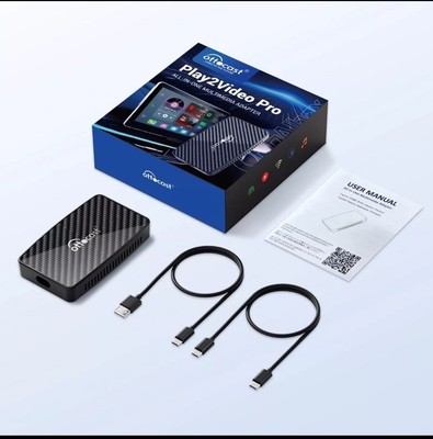 OTTOCAST Play2Video Pro AI Wireless CarPlay/AndroidMultimedia Adapter YT Netflix