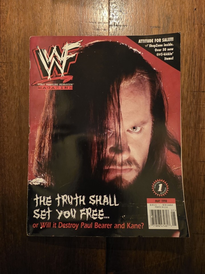 WWF Magazine May 1998 THE UNDERTAKER *Has Poster & Trading Cards* B | eBay