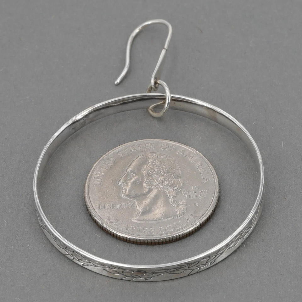 已停产 Silpada 纯银漫游葡萄酒大号环状吊坠耳环 W2219 — 第 4/4 张图片