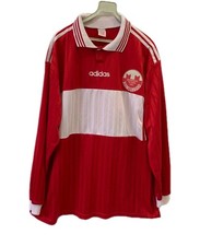 Vintage 90s Adidas Made in England Long Sleeve Soccer Jersey Red White XXL#88