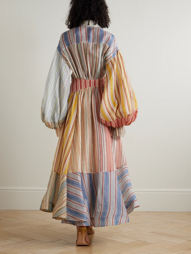 ZIMMERMANN Rebellion patchwork striped linen and … - image 2