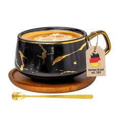 Coffee Cup Ceramic 200ml Cup Tea Cup With Wooden Coaster Mug