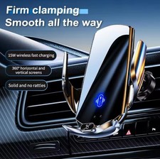 Smart Sensor Wireless Car Charger Holder 15W Auto Clamping Air Vent Mount