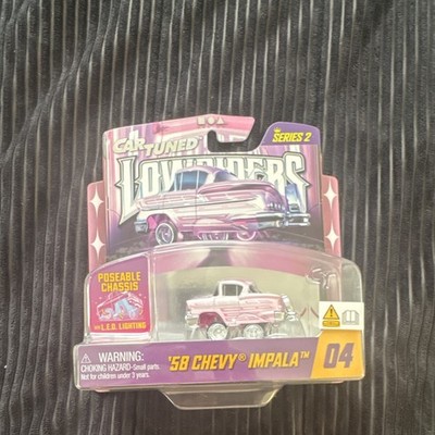MGA Entertainment Cartuned Series 2 '58 Chevy Impala Pink Diecast Poseable LED
