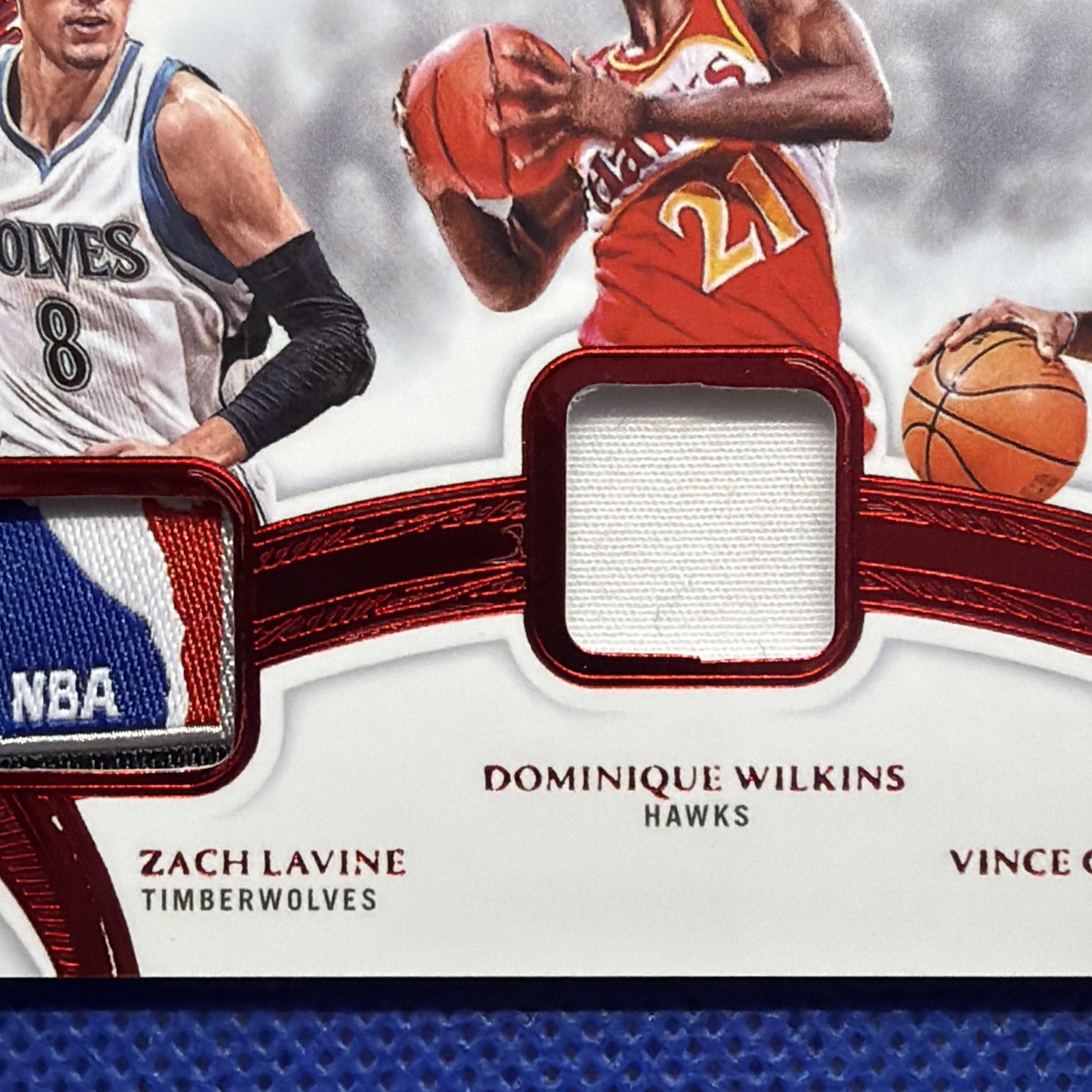 Panini Flawless 2024-25 LaVine Wilkins Carter Triple Patches TP-DNK /15 LOGOMAN! view 10