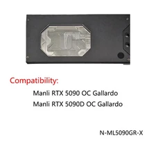 Granzon GPU Water Block For Manli RTX5090D OC Gallardo Copper Radiator