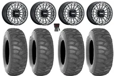 Metal FX Delta Bdlk CC 15x7/15x10 Wheels Bk 32" SS360/HP Tires RZR TS / RS1