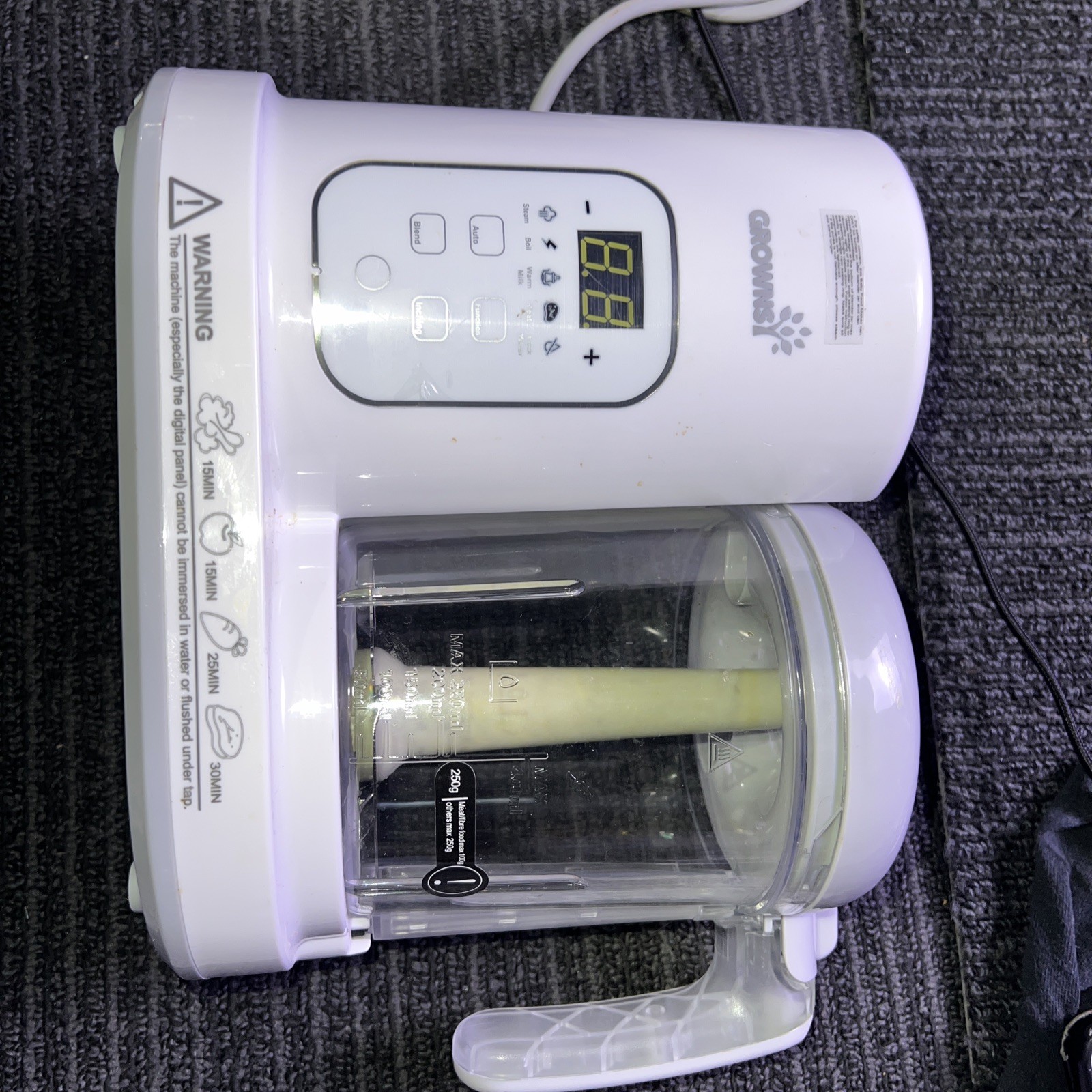 GROWNSY Baby Food Maker |One Step Processor Steamer Puree Blender Auto Cooking